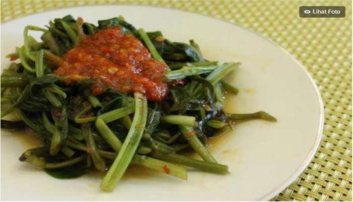 Resep Pelecing Kangkung dan Sambalnya, Bisa untuk 4 Porsi